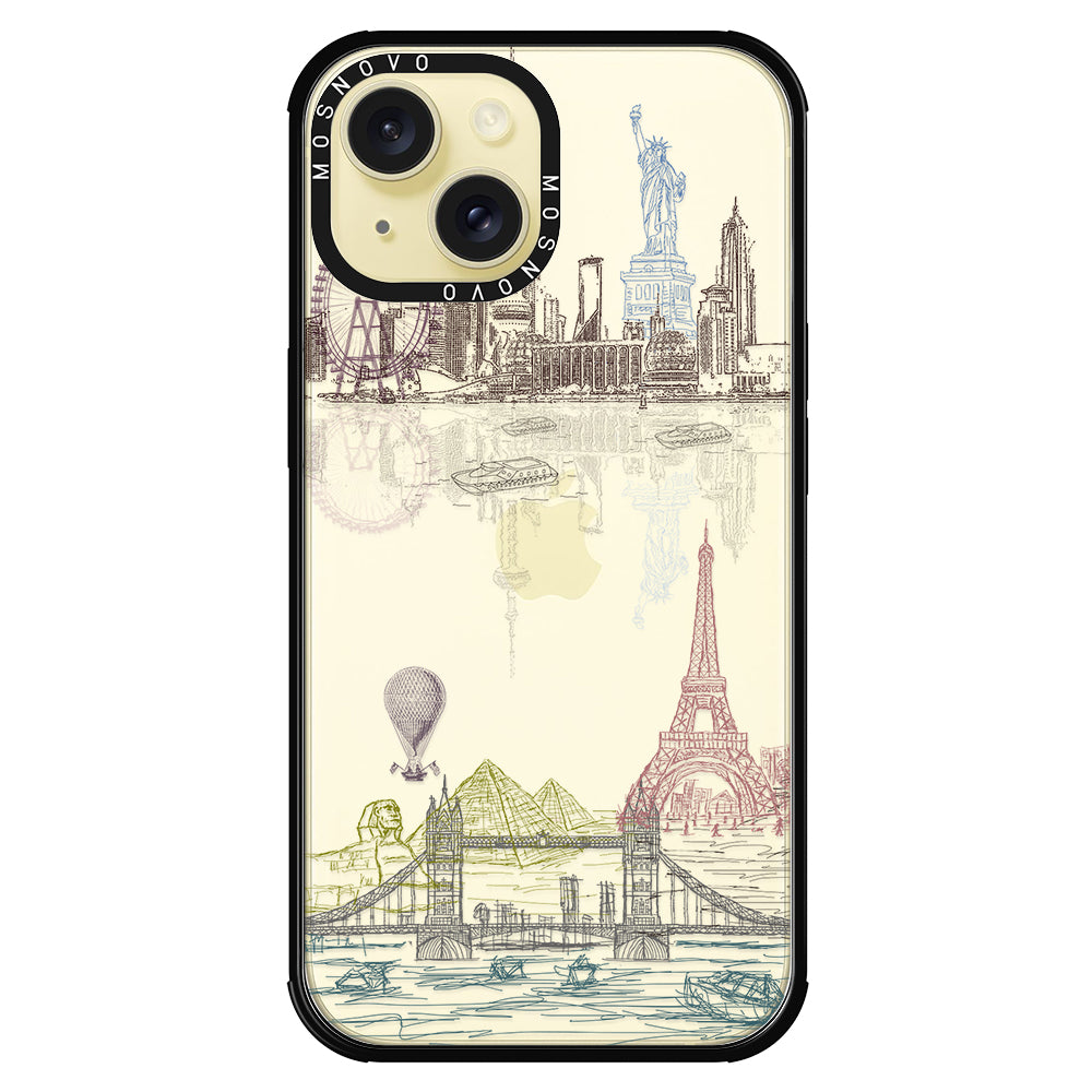 The World City Phone Case - iPhone 15 Case - MOSNOVO