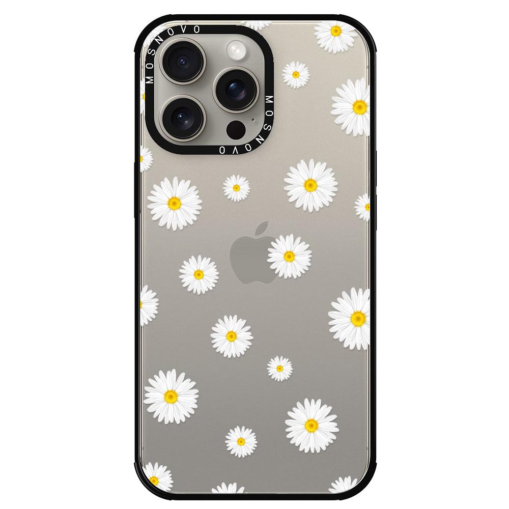 White Daisy Phone Case - iPhone 15 Pro Max Case - MOSNOVO