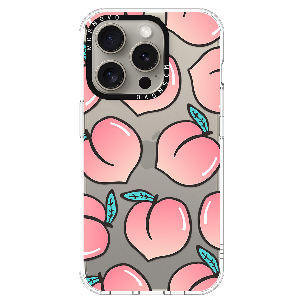 Cute Peach Phone Case - iPhone 15 Pro Case - MOSNOVO