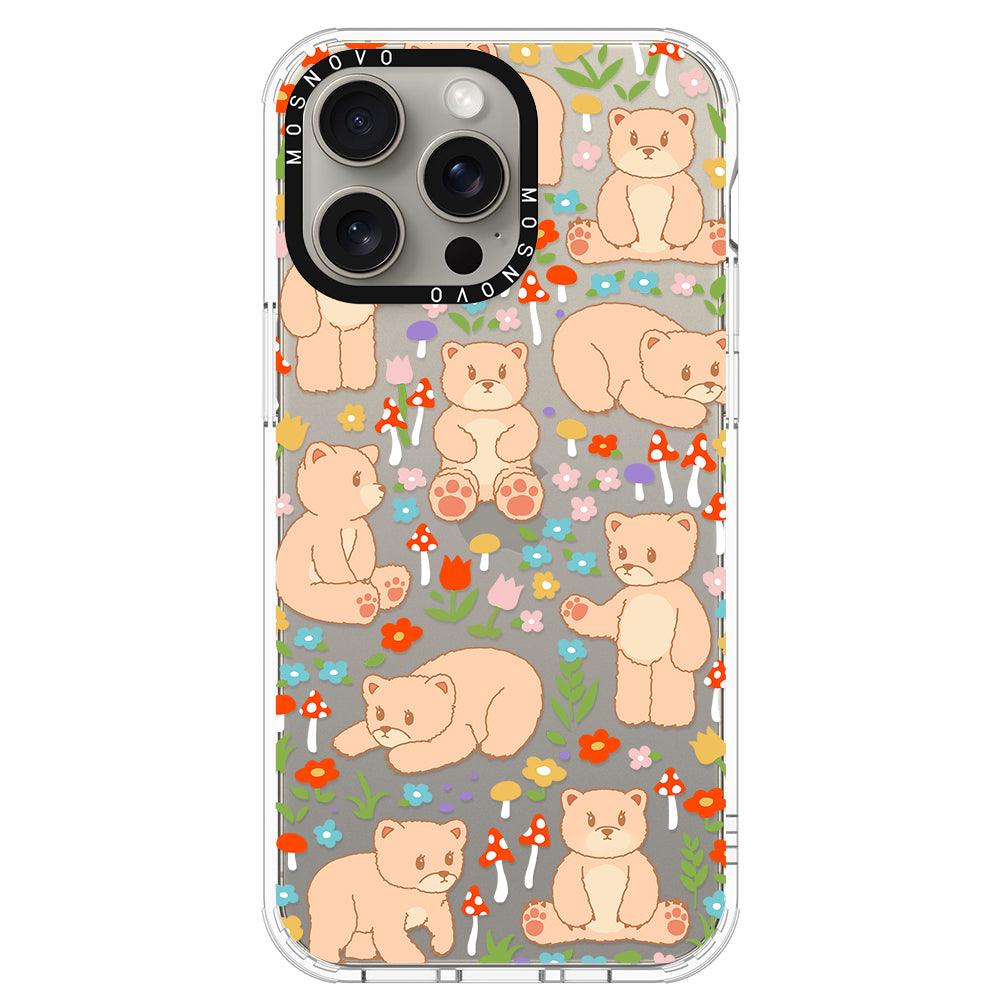 Cute Bear Phone Case - iPhone 15 Pro Max Case - MOSNOVO