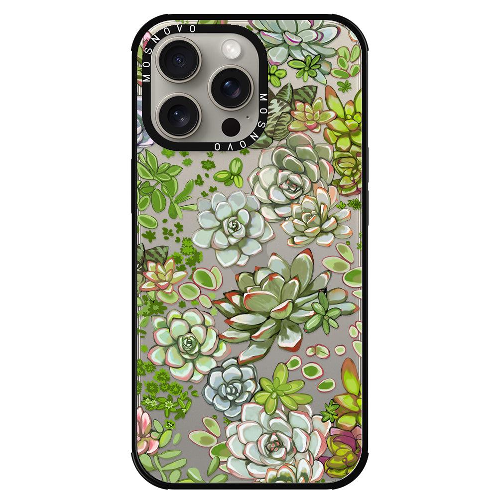 Succulent Phone Case - iPhone 15 Pro Max Case - MOSNOVO