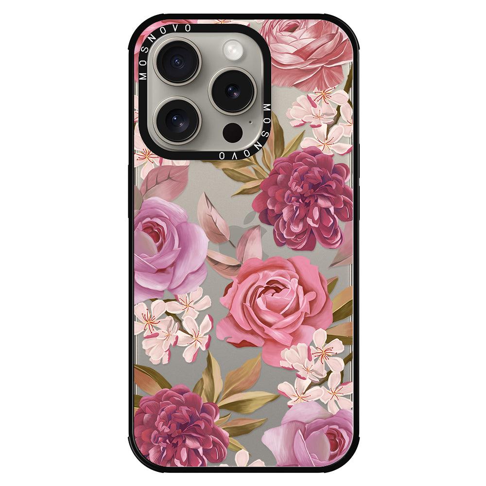 Blossom Flowe Floral Phone Case - iPhone 15 Pro Case - MOSNOVO