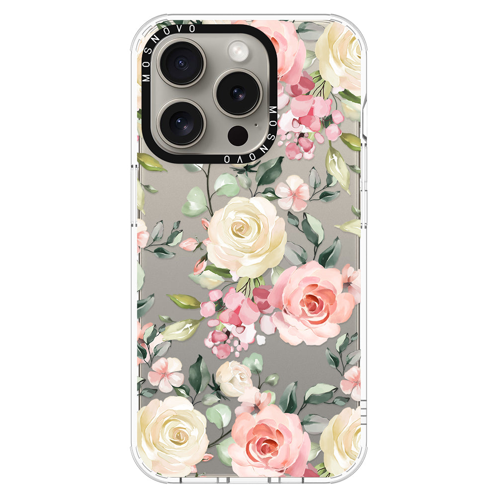 Watercolor Flower Floral Phone Case - iPhone 15 Pro Case - MOSNOVO