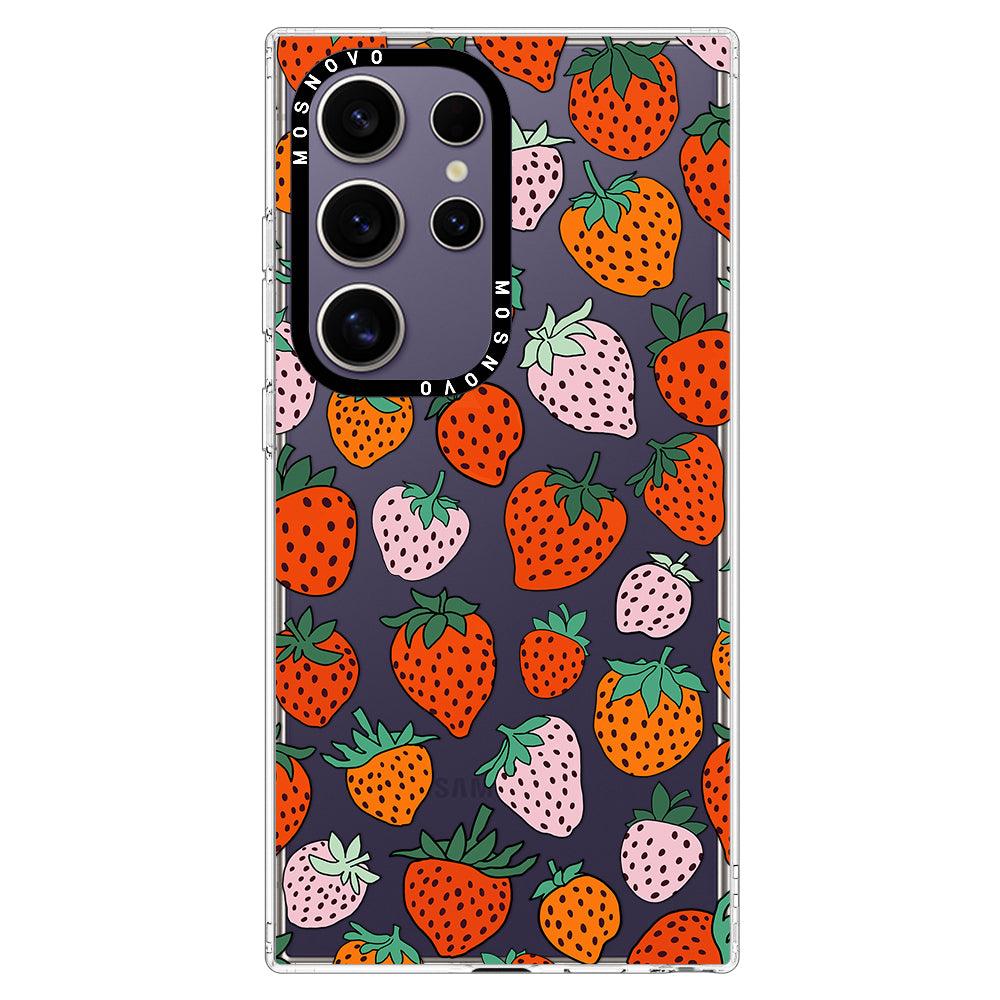 Cute Strawberry Phone Case - Samsung Galaxy S24 Ultra Case - MOSNOVO