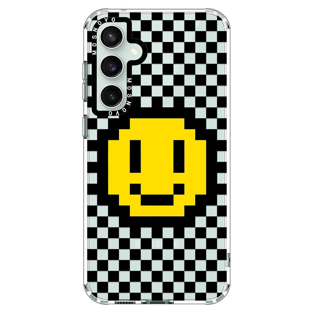 Smile Checkered Phone Case - Samsung Galaxy S23 FE Case