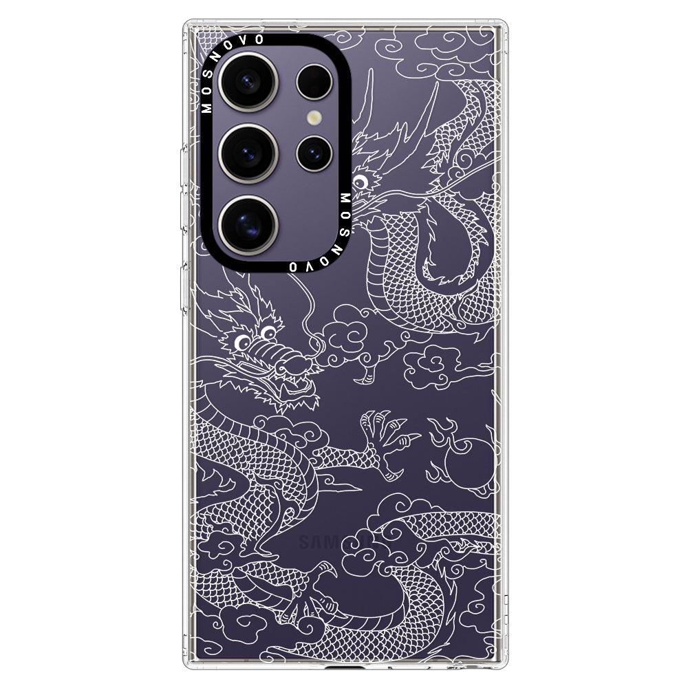 White Dragon Phone Case - Samsung Galaxy S24 Ultra Case - MOSNOVO