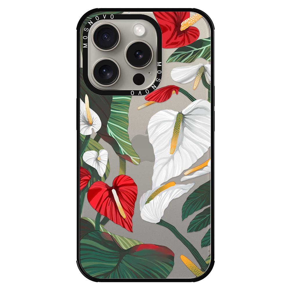 Anthurium Phone Case - iPhone 15 Pro Case - MOSNOVO