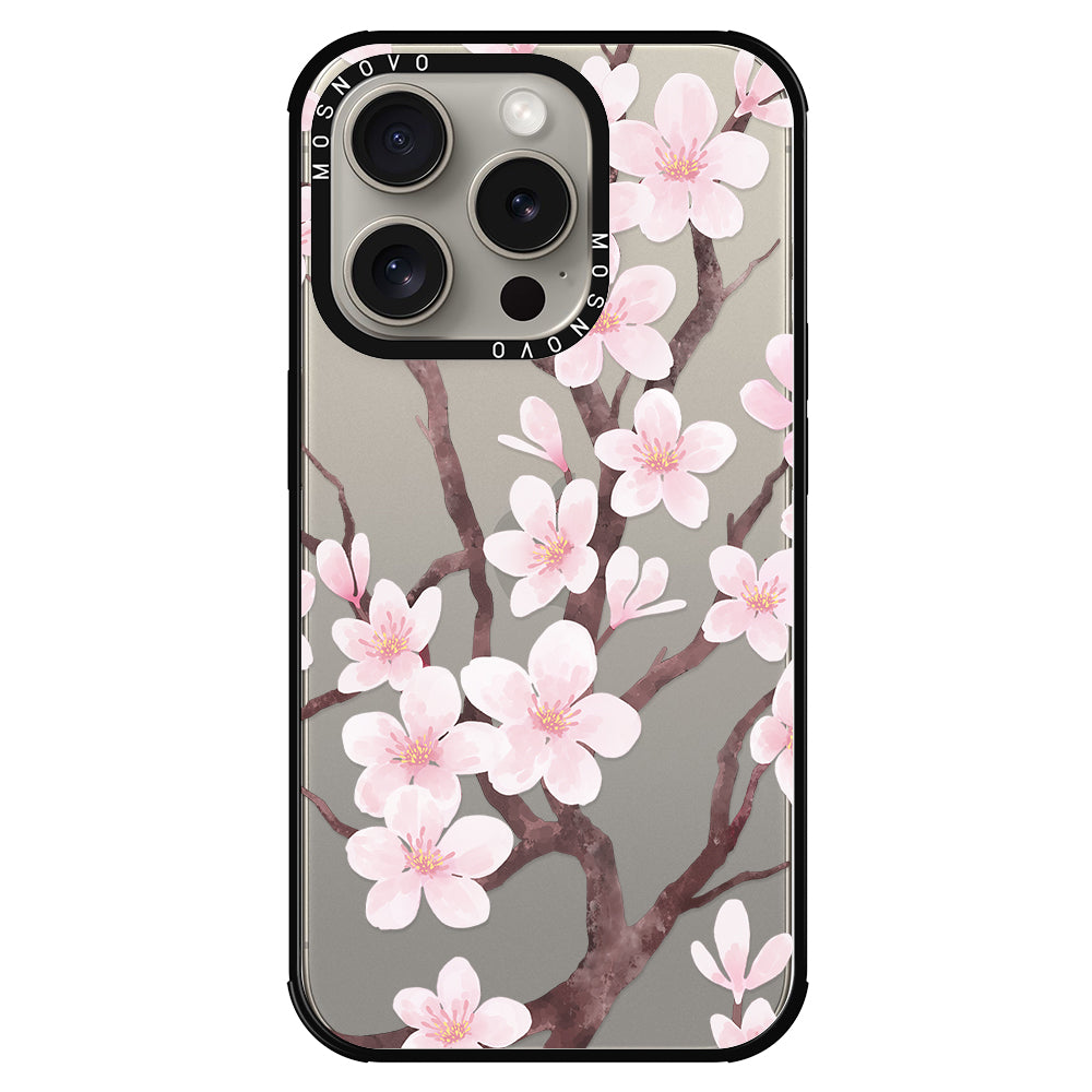 Cherry Blossom Flower Phone Case - iPhone 15 Pro Case - MOSNOVO