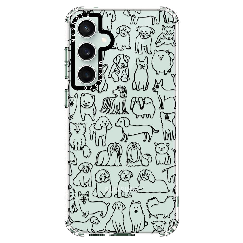 Doodle Dog Phone Case - Samsung Galaxy S23 FE Case