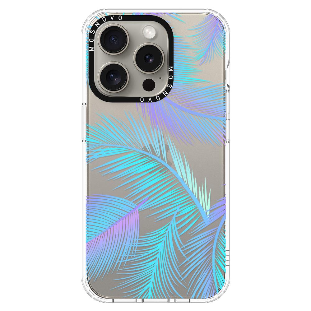 Gradient Tropical Palm Leaf Phone Case - iPhone 15 Pro Case - MOSNOVO