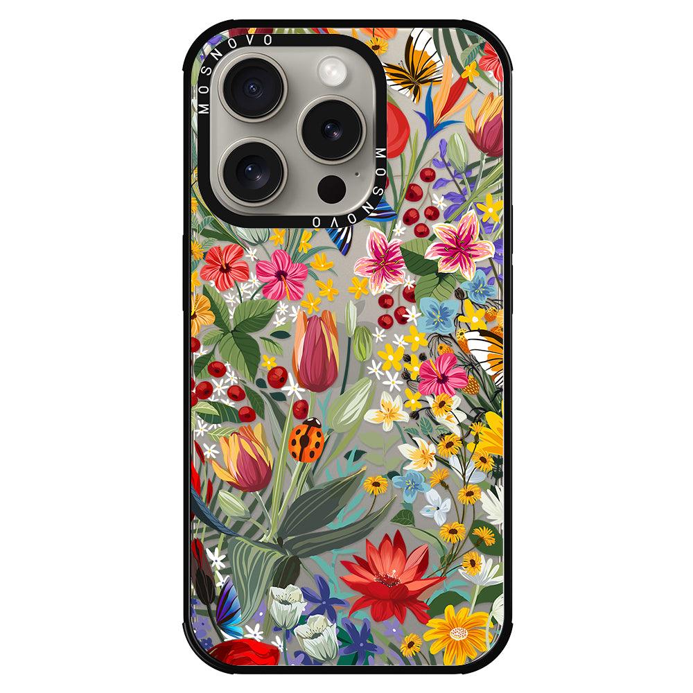 In The Garden Phone Case - iPhone 15 Pro Case - MOSNOVO