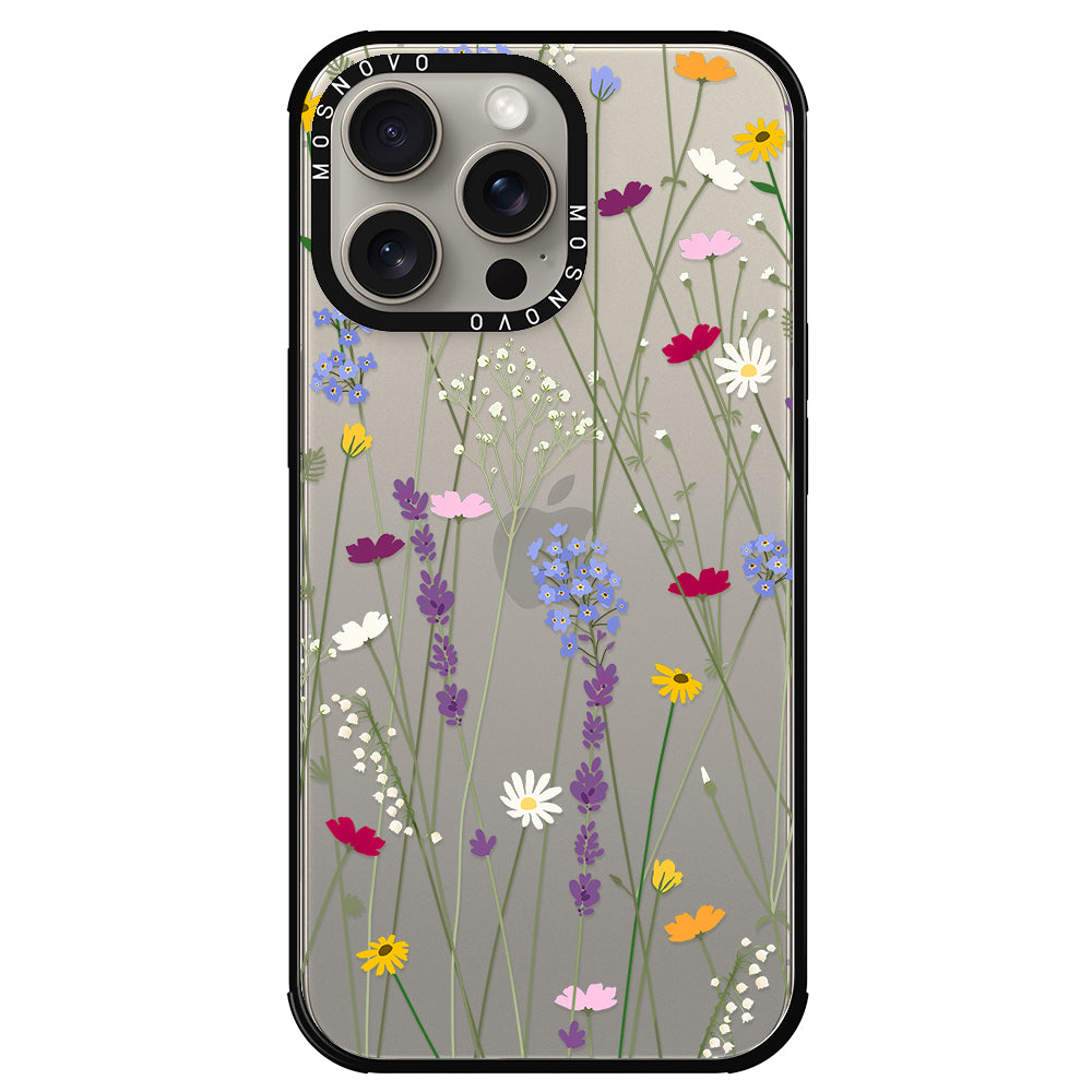 Floral Garden Lavender Daisy Flower Phone Case - iPhone 15 Pro Max Case - MOSNOVO