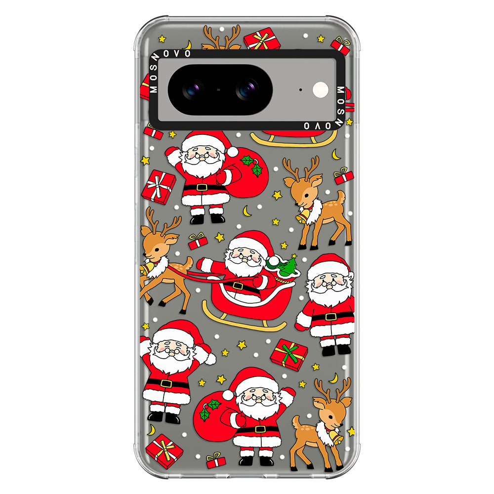 Cute Santa Claus Deer Phone Case - Google Pixel 8 Case