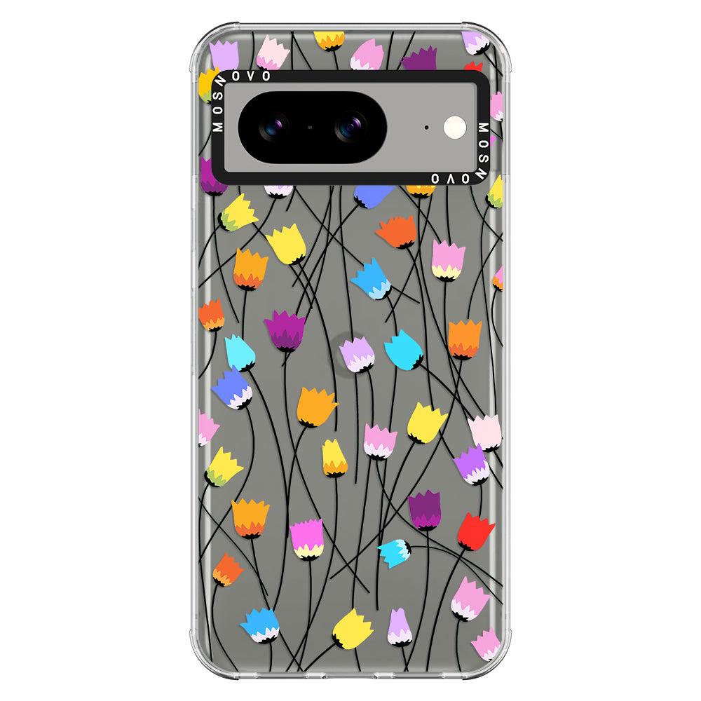 Tulips Bloom Floral Phone Case - Google Pixel 8 Case - MOSNOVO