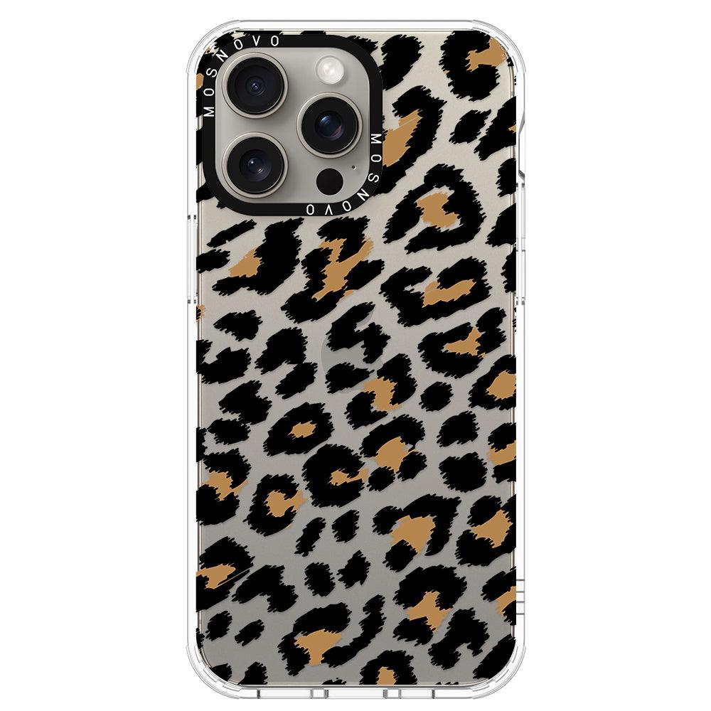 Leopard Print Phone Case - iPhone 15 Pro Max Case - MOSNOVO