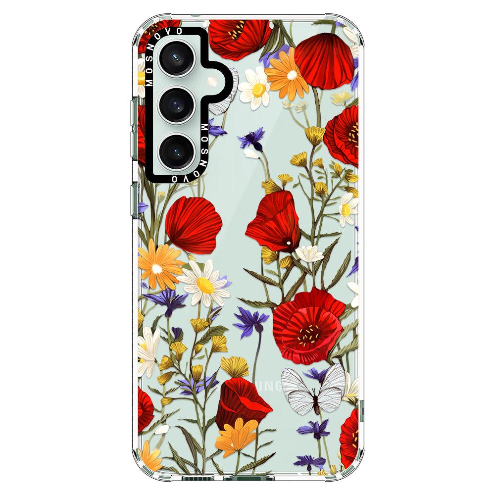 Poppy Floral Phone Case - Samsung Galaxy S23 FE Case