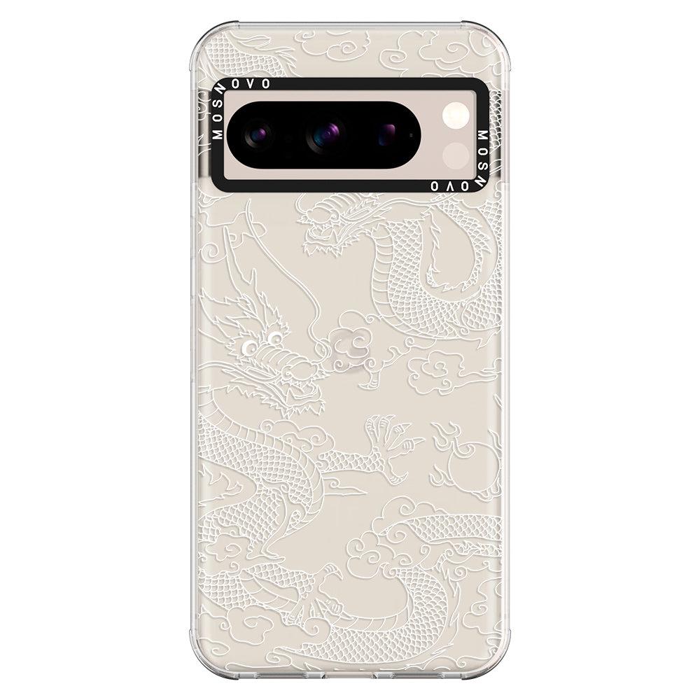 White Dragon Phone Case - Google Pixel 8 Pro Case - MOSNOVO