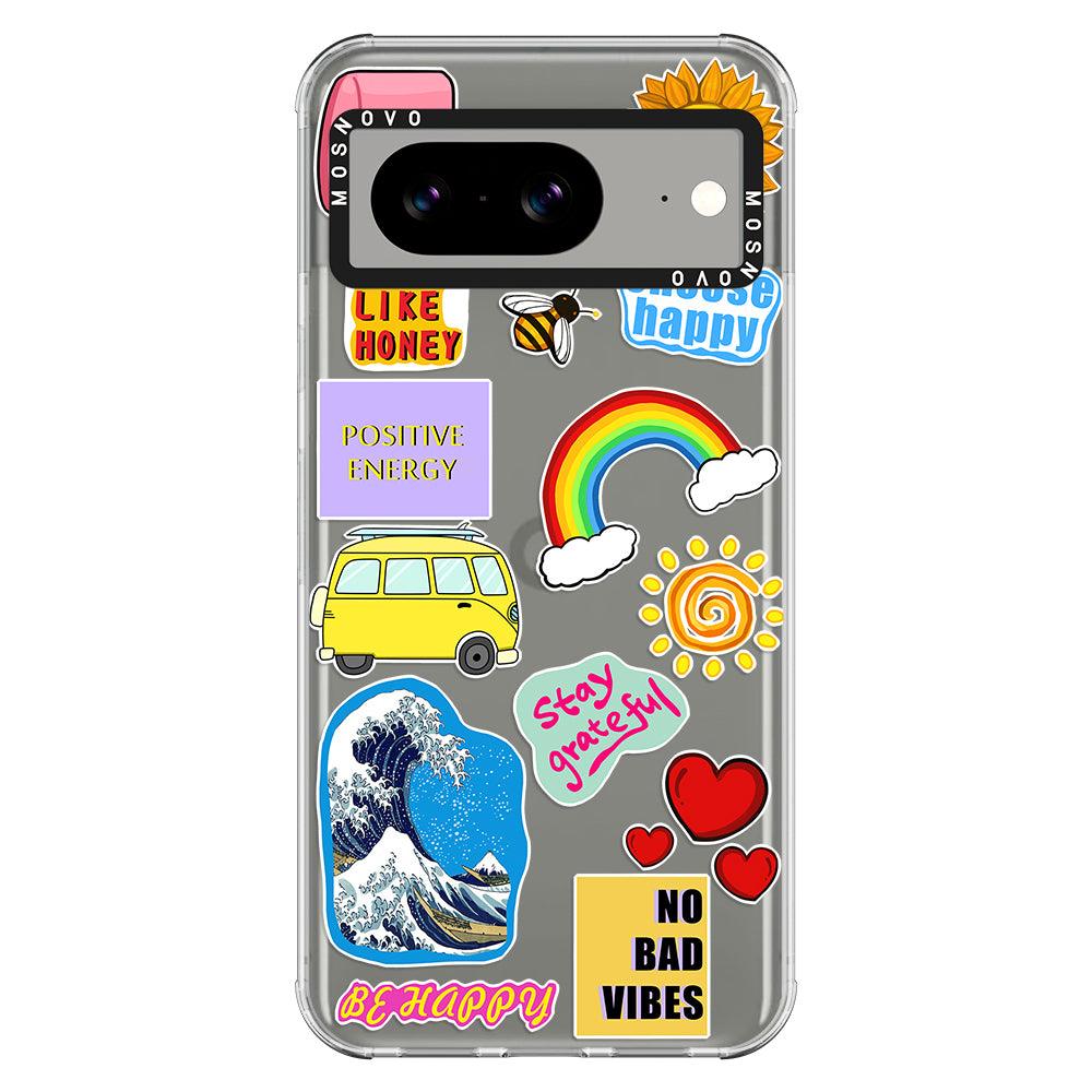 Happy Vibes Phone Case - Google Pixel 8 Case - MOSNOVO