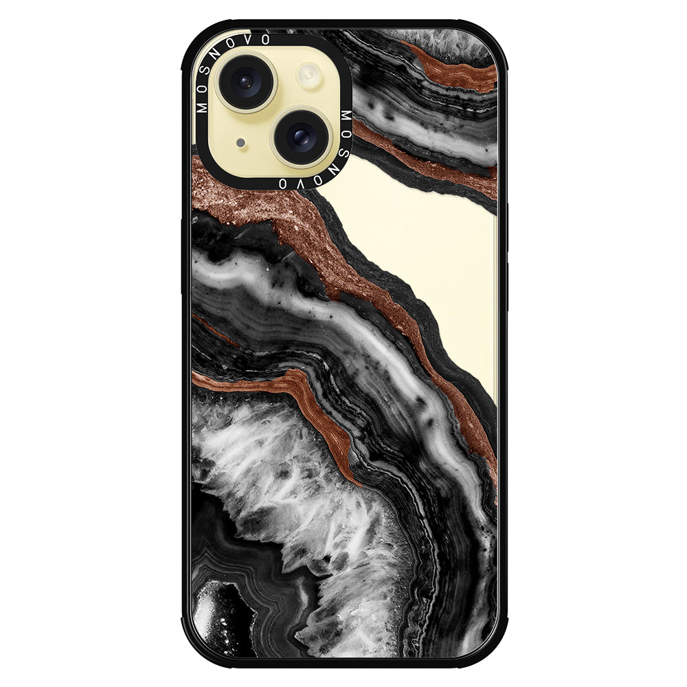 Black Agate Phone Case - iPhone 15 Plus Case - MOSNOVO