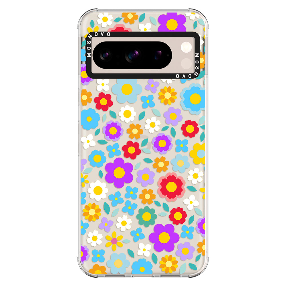 Retro Flower Phone Case - Google Pixel 8 Pro Case - MOSNOVO