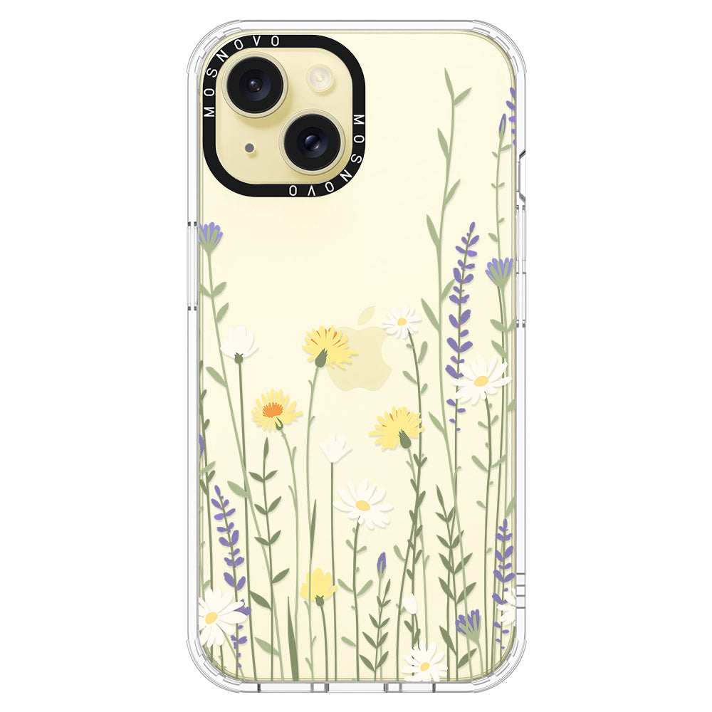 Wild Meadow Floral Phone Case - iPhone 15 Plus Case - MOSNOVO