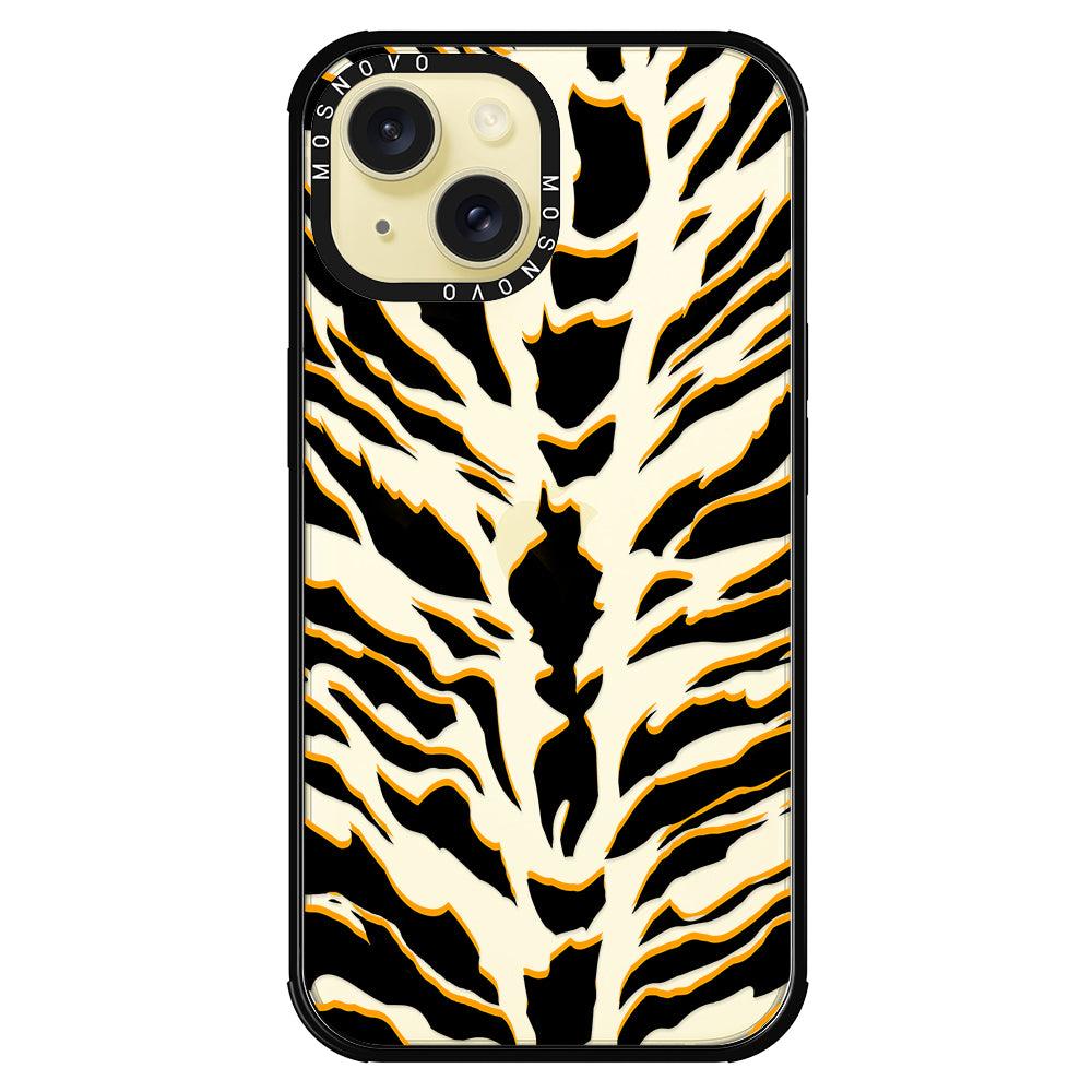 Tiger Print Phone Case - iPhone 15 Case - MOSNOVO