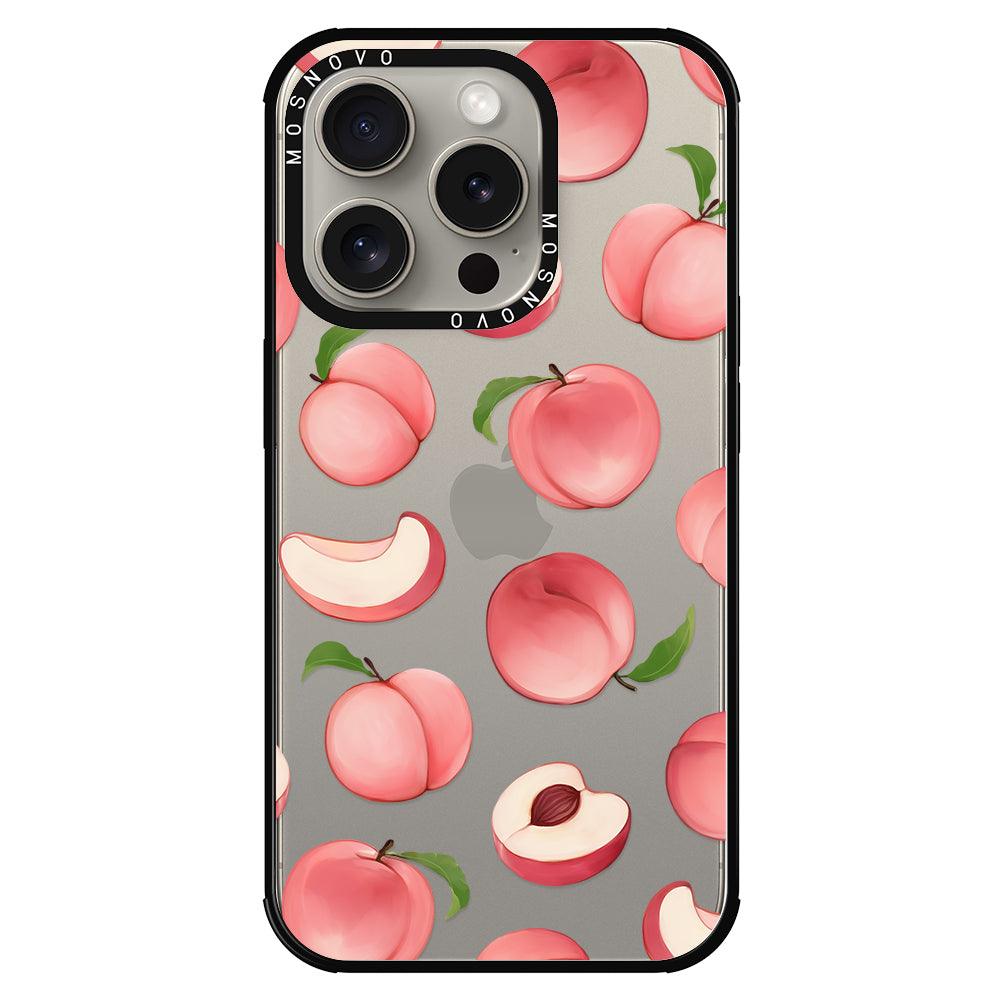 Cute Peach Phone Case - iPhone 15 Pro Case - MOSNOVO