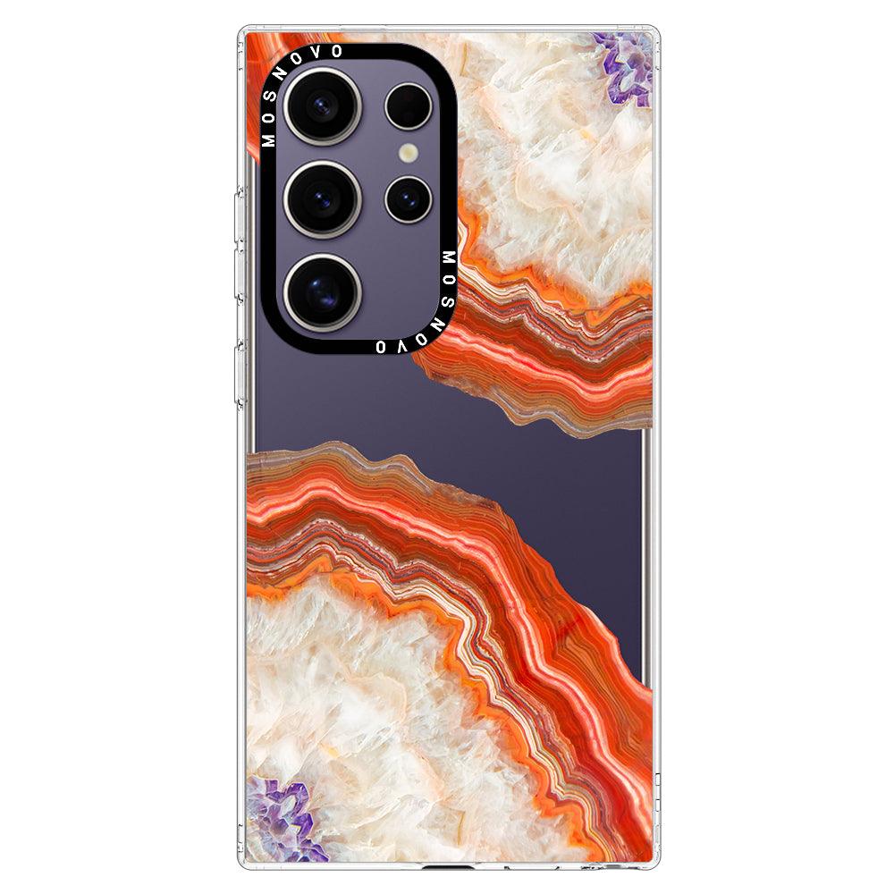 Red Agate Phone Case - Samsung Galaxy S24 Ultra Case - MOSNOVO