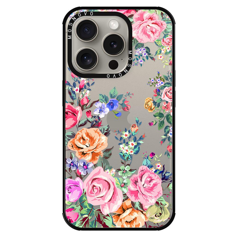 Flower Garden Phone Case - iPhone 15 Pro Case - MOSNOVO