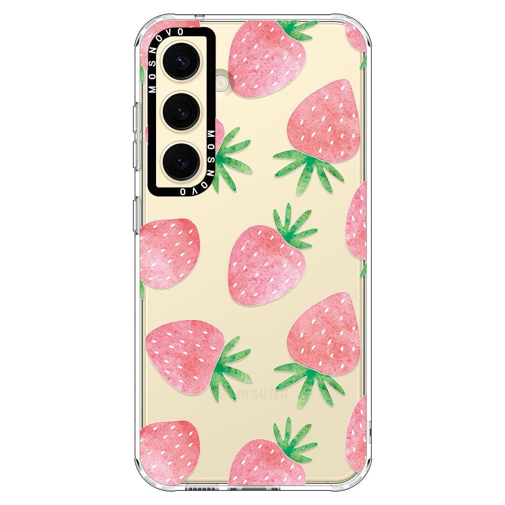 Pastel Strawberry Phone Case - Samsung Galaxy S24 Plus Case - MOSNOVO