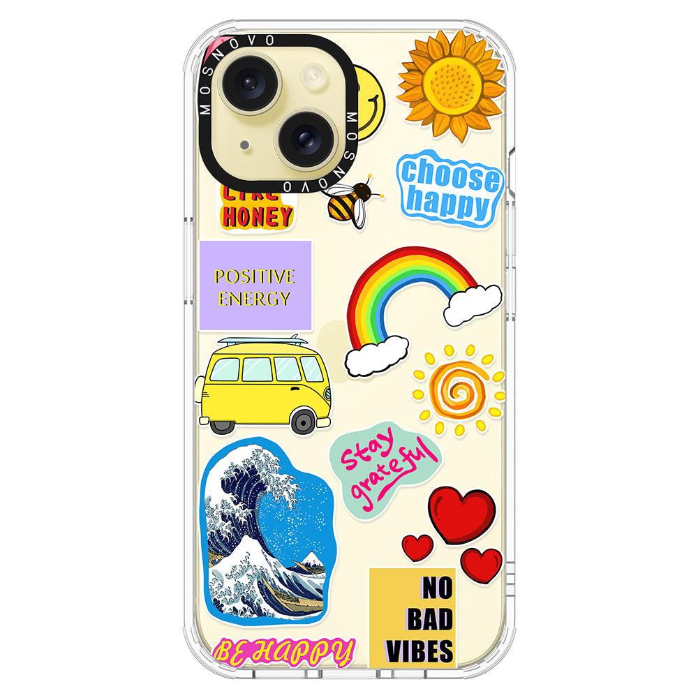 Happy Vibes Phone Case - iPhone 15 Case - MOSNOVO