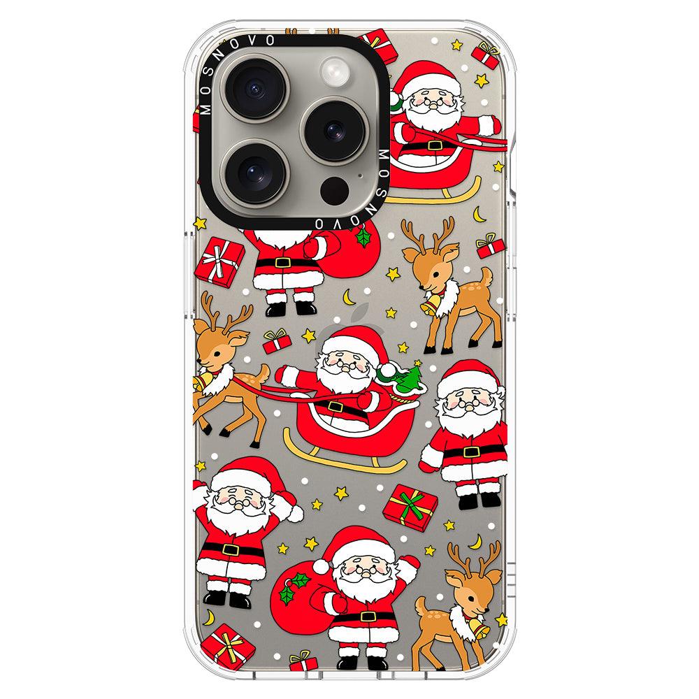 Cute Santa Claus Deer Phone Case - iPhone 15 Pro Case - MOSNOVO