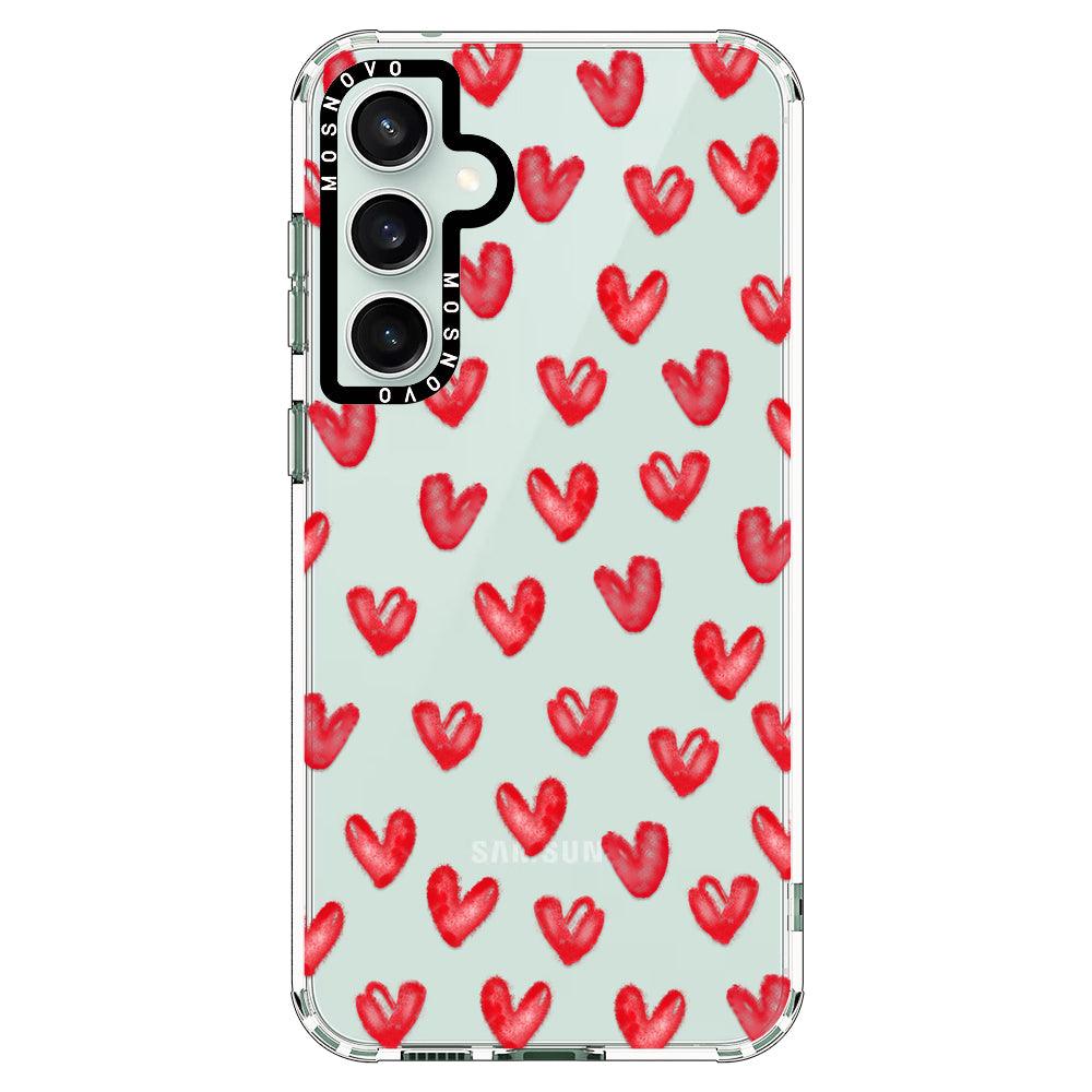 Cute Little Hearts Phone Case - Samsung Galaxy S23 FE Case