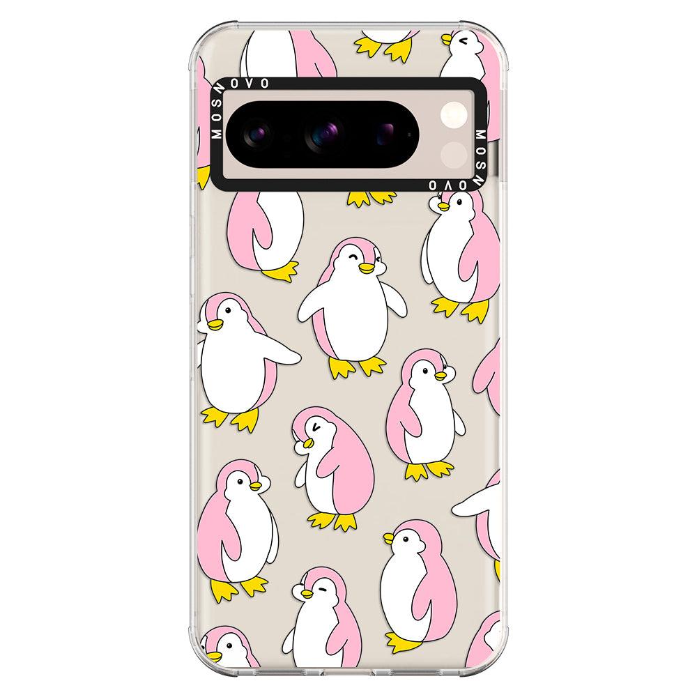 Pink Penguins Phone Case - Google Pixel 8 Pro Case - MOSNOVO