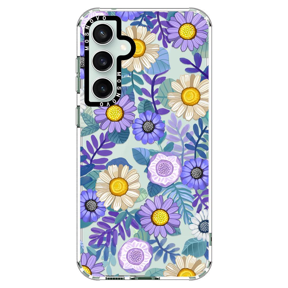 Purple Floral Phone Case - Samsung Galaxy S23 FE Case