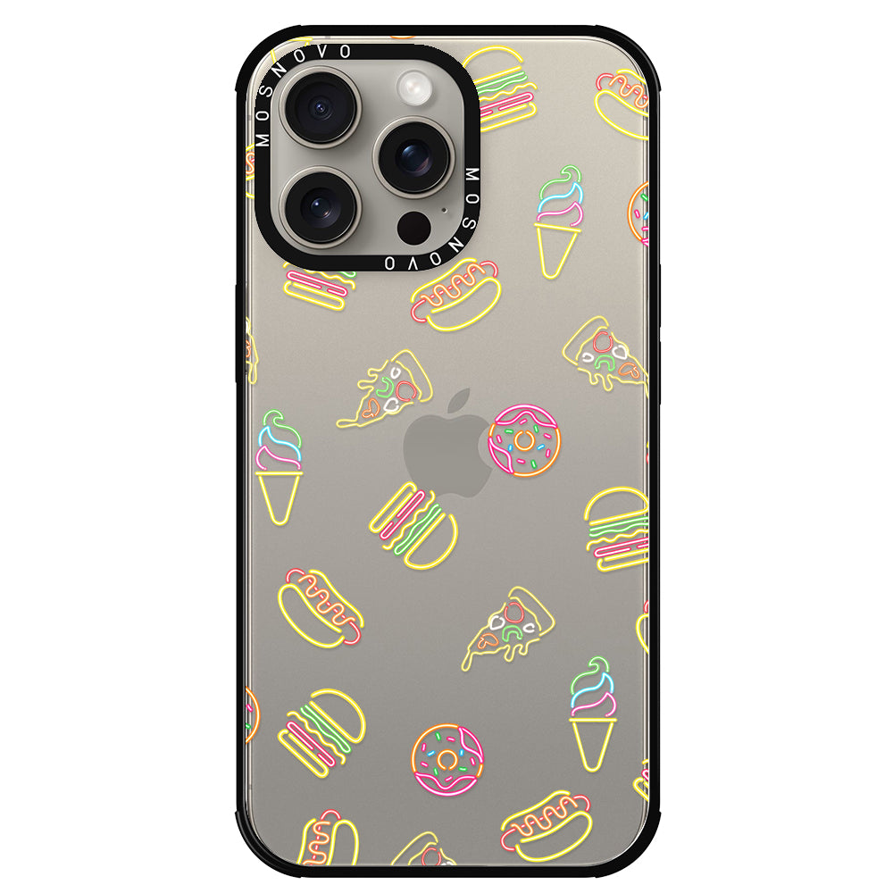 Neon Burgers Phone Case - iPhone 15 Pro Max Case - MOSNOVO