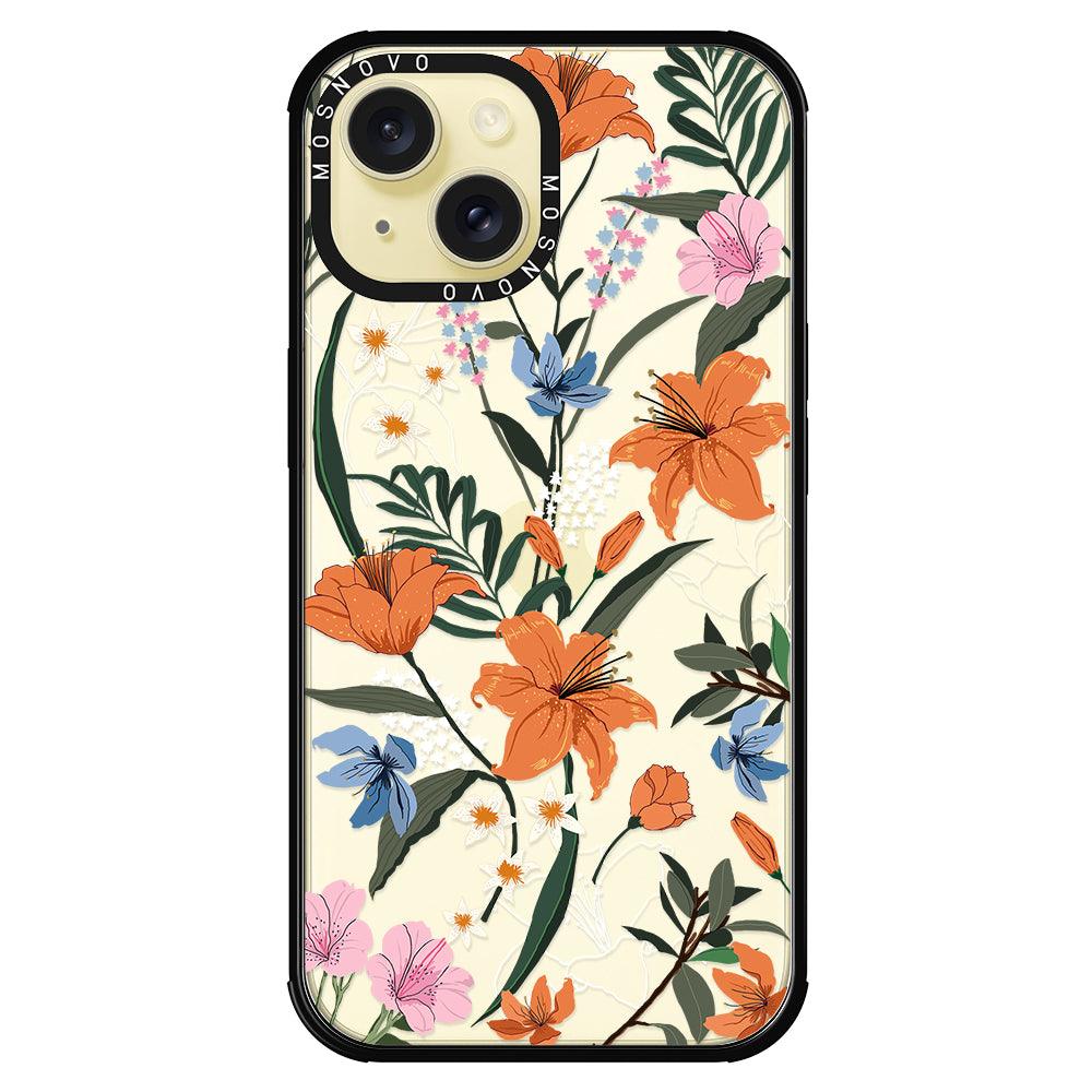 Lily Garden Phone Case - iPhone 15 Case - MOSNOVO