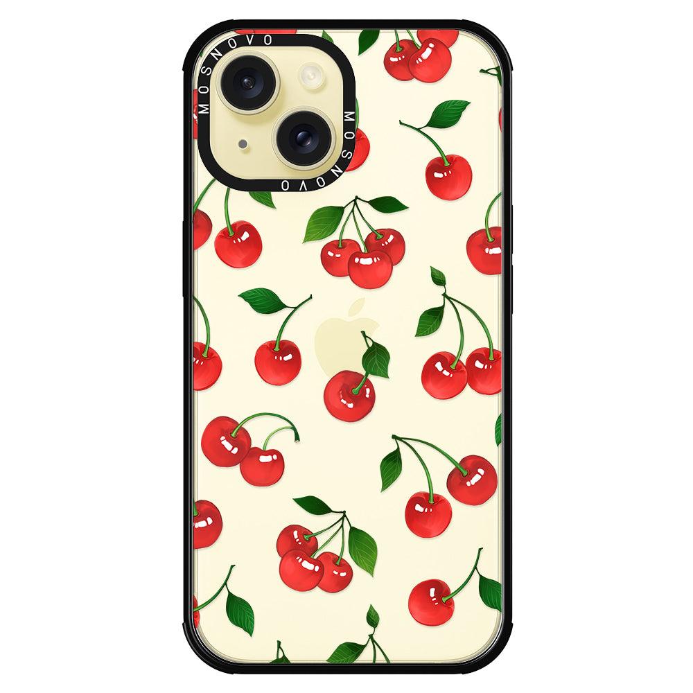 Cute Cherry Phone Case - iPhone 15 Case Black