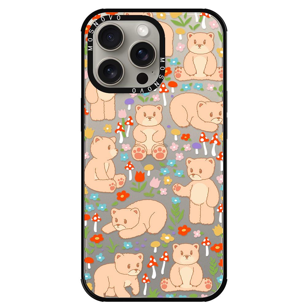 Cute Bear Phone Case - iPhone 15 Pro Max Case - MOSNOVO