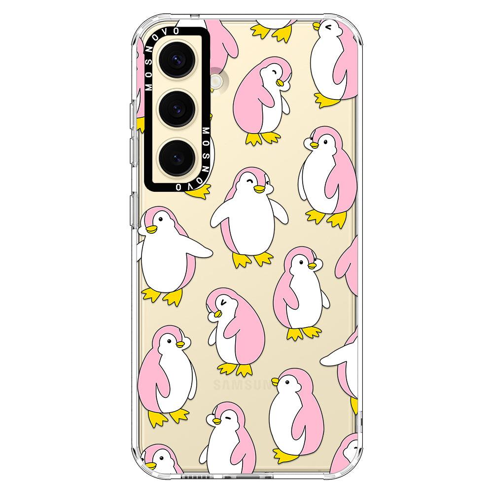 Pink Penguins Phone Case - Samsung Galaxy S24 Case