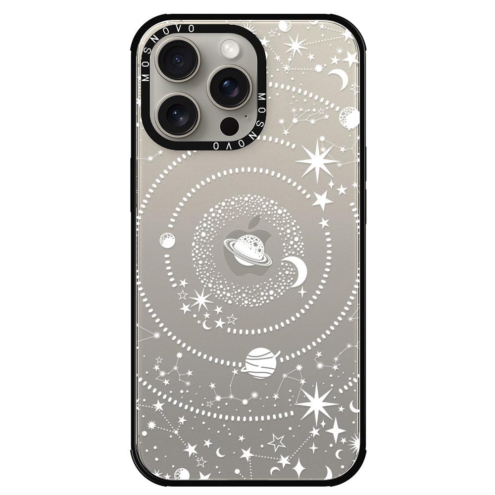 White Galaxy Phone Case - iPhone 15 Pro Max Case - MOSNOVO