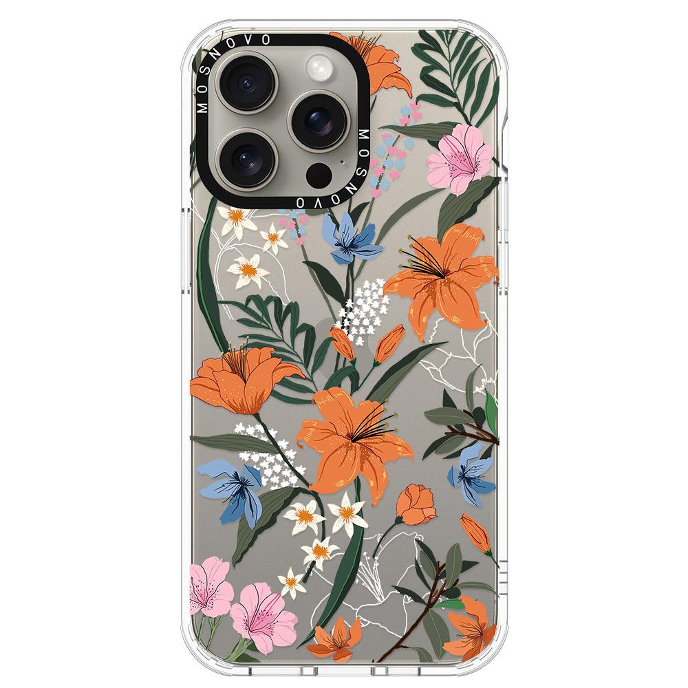 Lily Garden Phone Case - iPhone 15 Pro Max Case - MOSNOVO