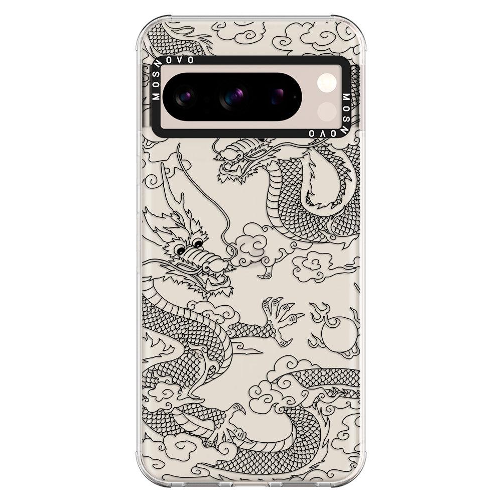 Black Dragon Phone Case - Google Pixel 8 Pro Case - MOSNOVO