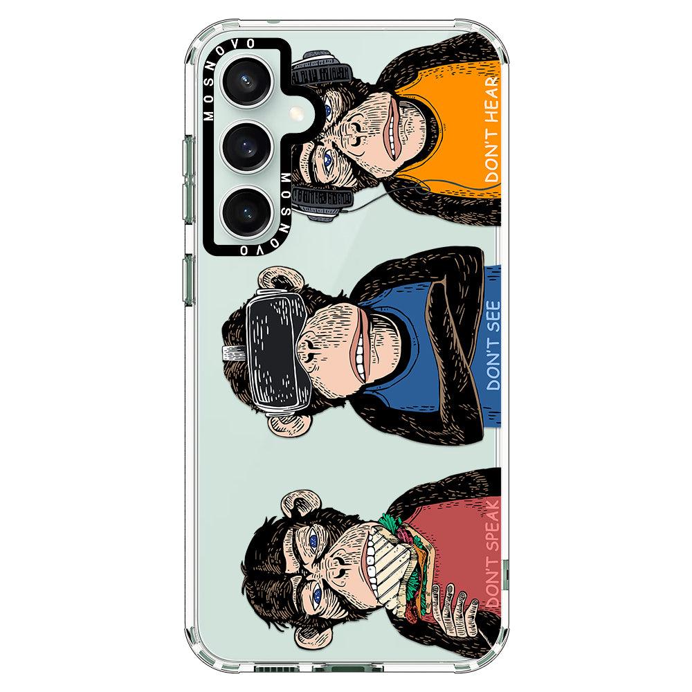 Don't Speak, Don't See,Don't Hear Phone Case - Samsung Galaxy S23 FE Case