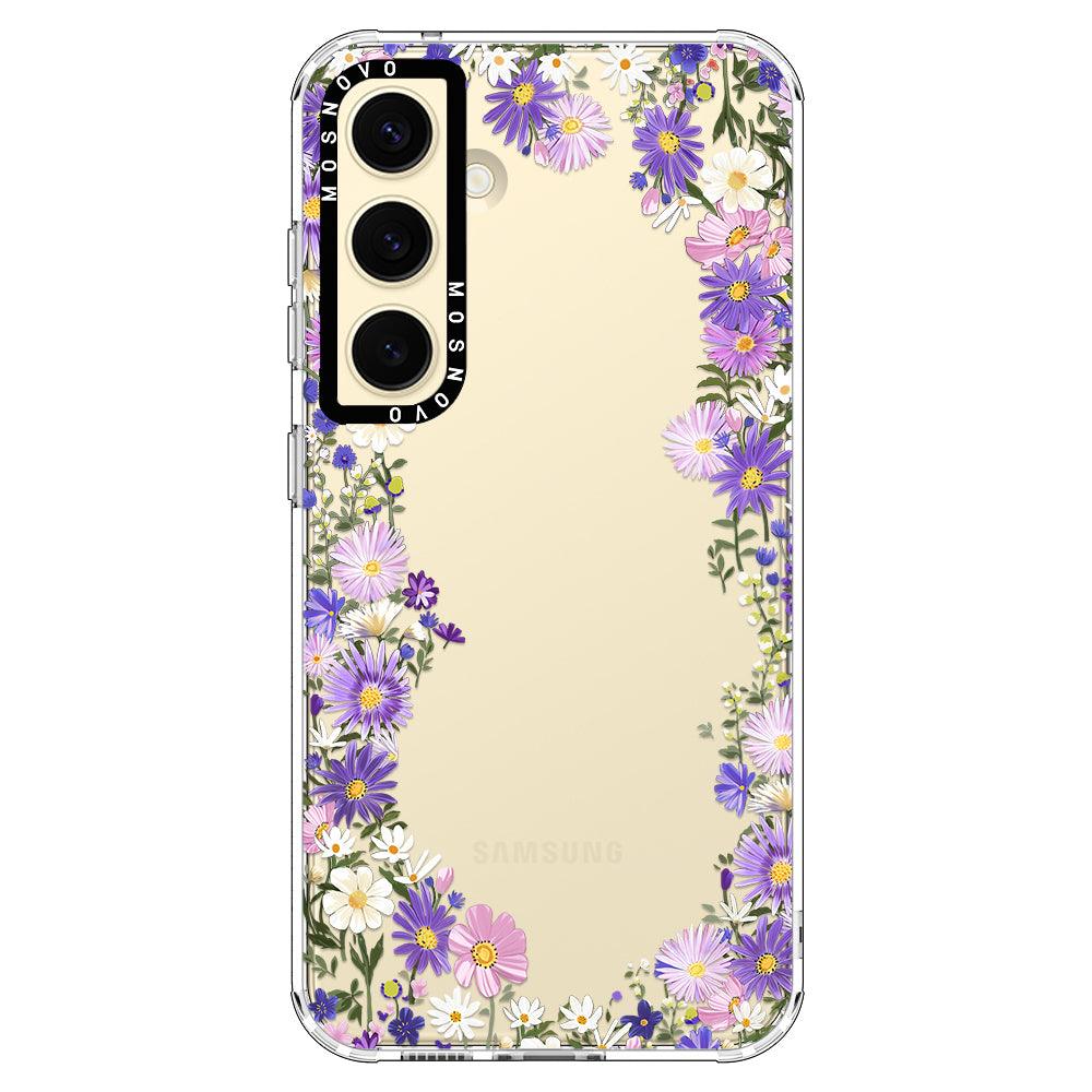 Purple Daisy Garden Phone Case - Samsung Galaxy S24 Plus Case - MOSNOVO