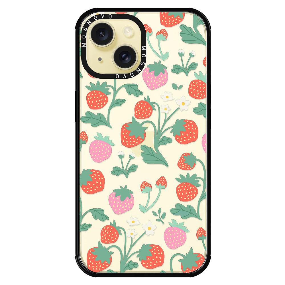 Cute Strawberry Phone Case - iPhone 15 Plus Case - MOSNOVO