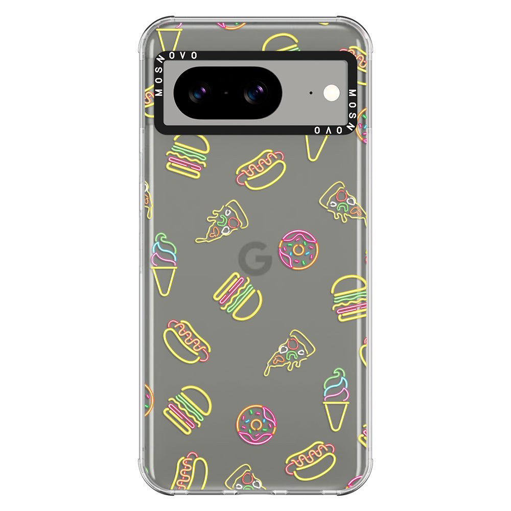 Neon Burgers Phone Case - Google Pixel 8 Case - MOSNOVO