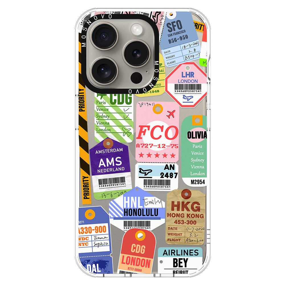 Ticket Label Phone Case - iPhone 15 Pro Case - MOSNOVO