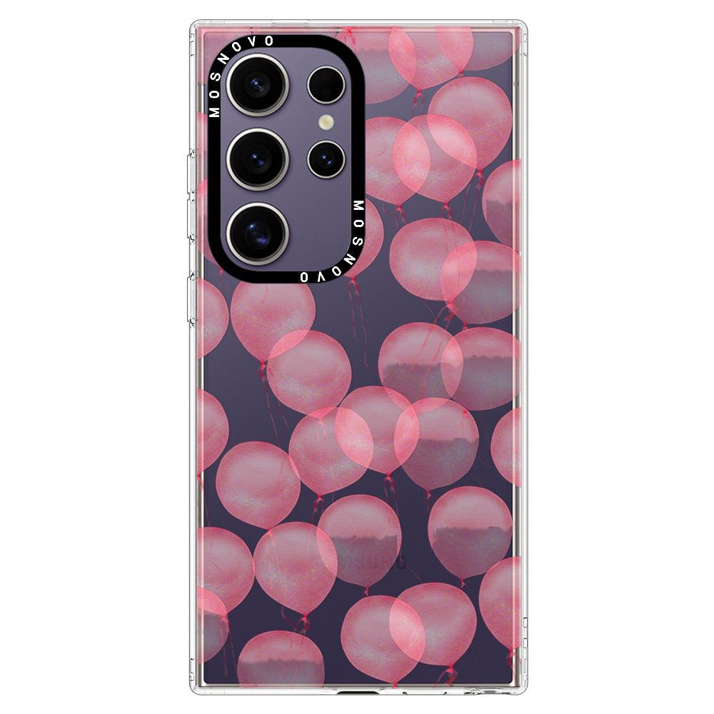 Pink Ballons Phone Case - Samsung Galaxy S24 Ultra Case - MOSNOVO