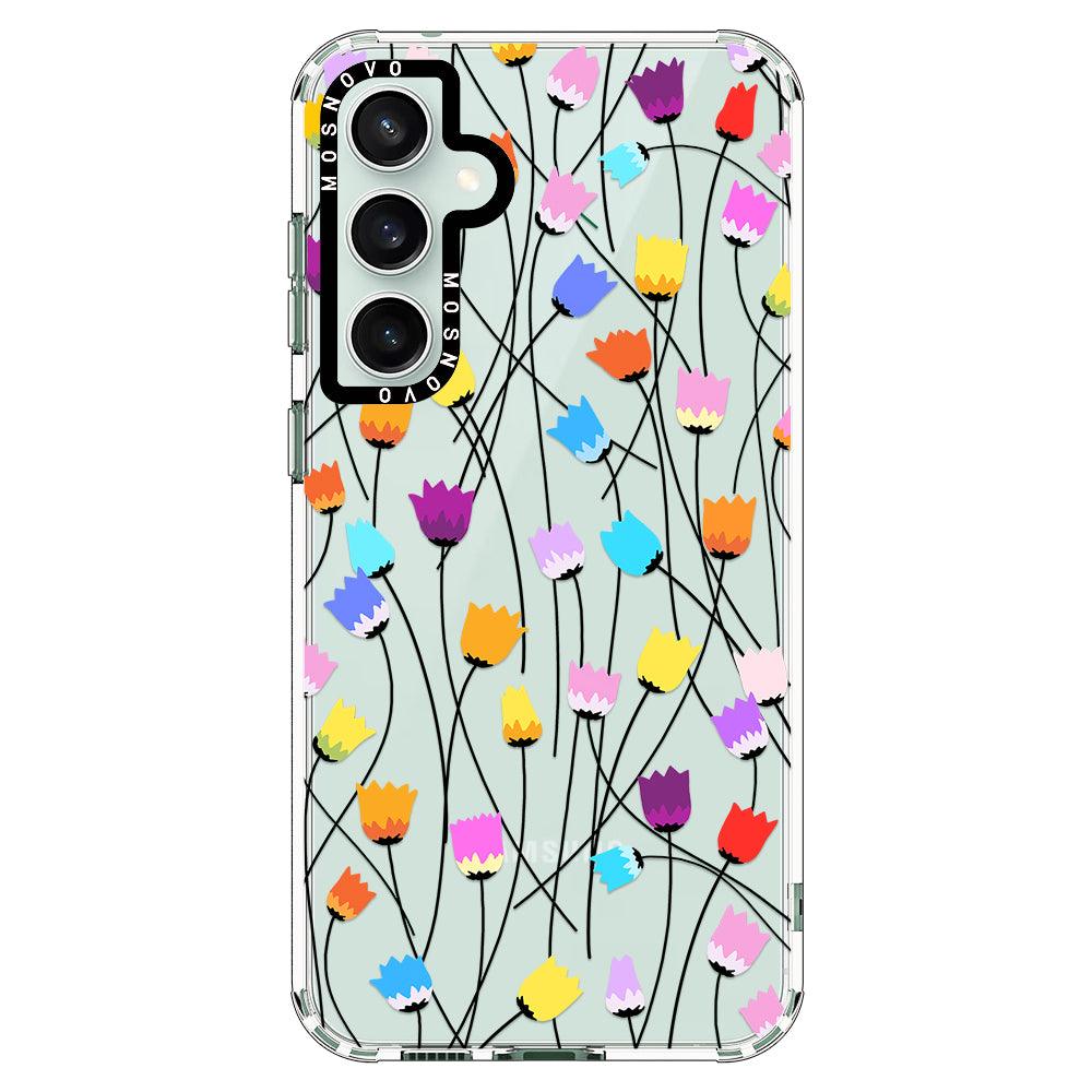 Rainbow Tulips Phone Case - Samsung Galaxy S23 FE Case